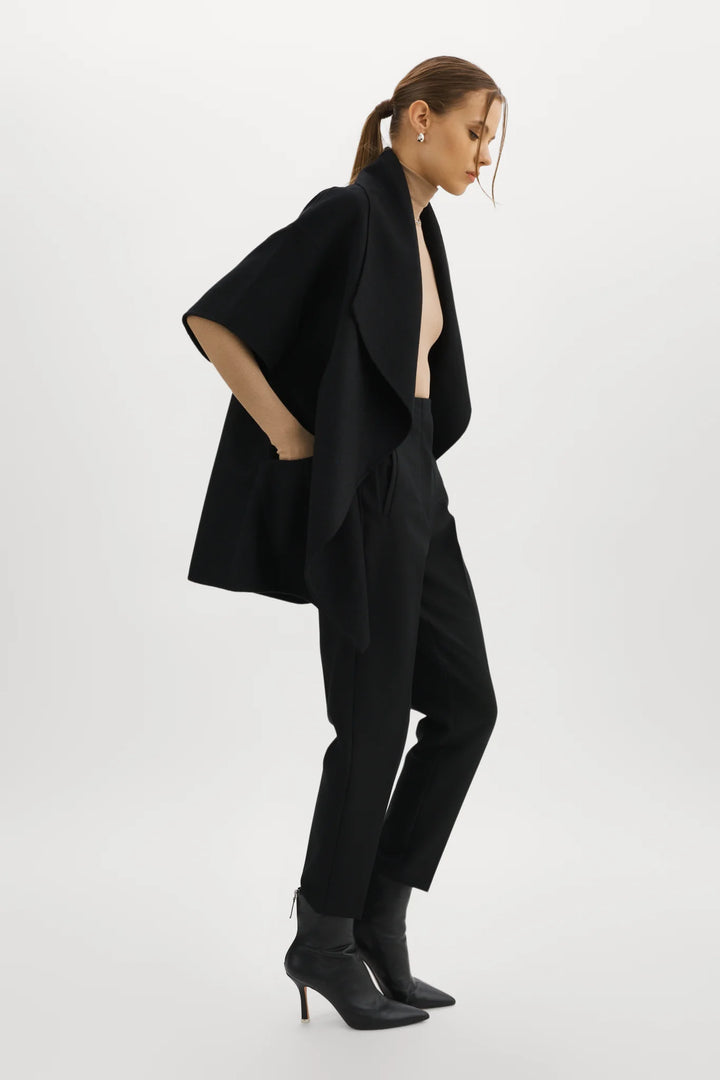 PENELOPE DOUBLE FACE WOOL COAT (BLACK) - LAMARQUE