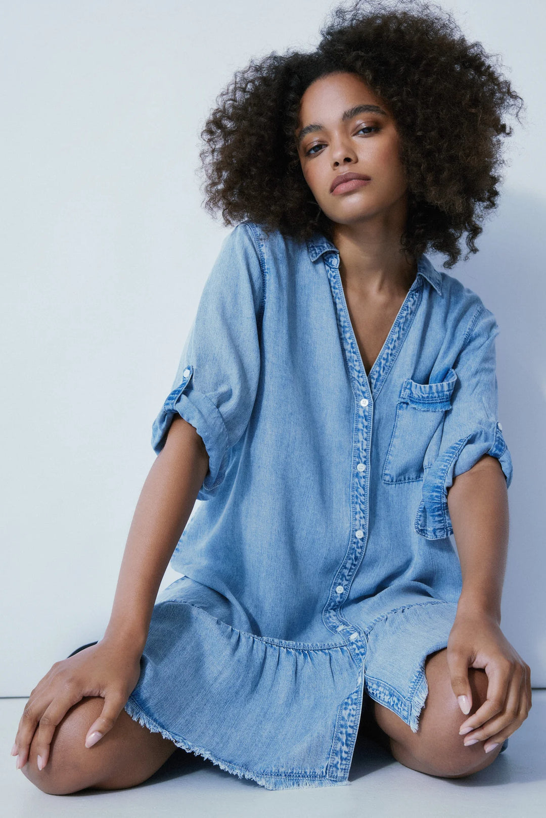 PERCY DENIM TENCEL DRESS - MELISSA NEPTON