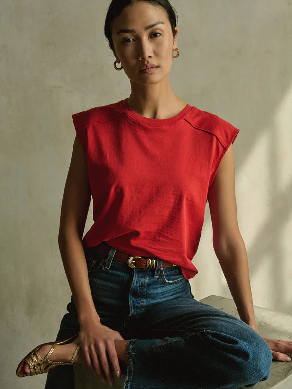 PERRY MUSCLE TANK (AURORA RED) - NATION