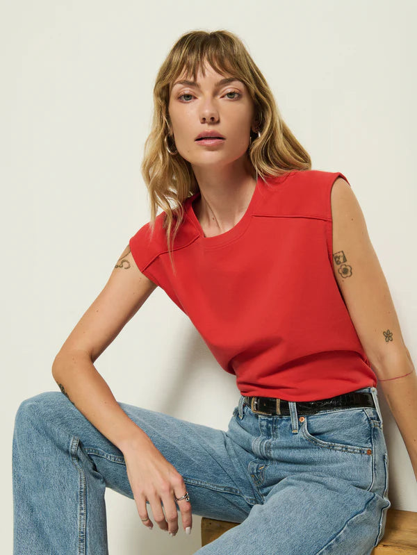 PERRY MUSCLE TANK (AURORA RED) - NATION