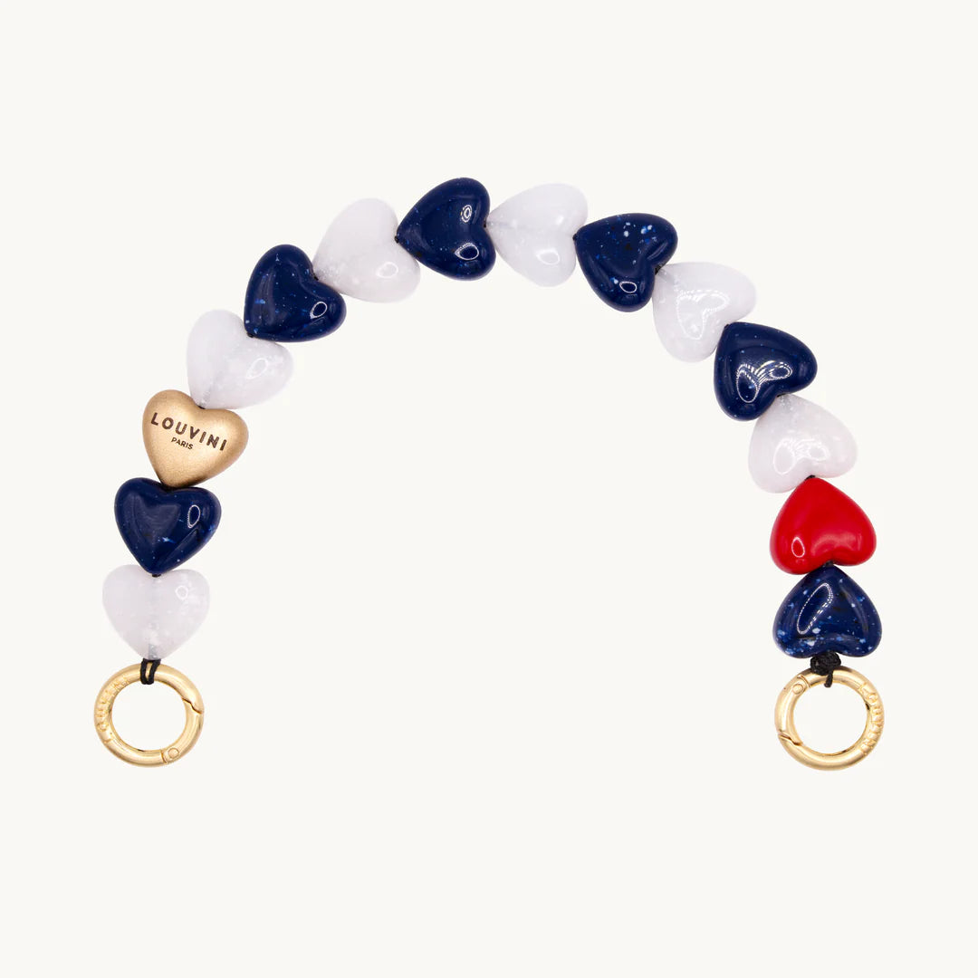 PETIT CUORE CHAIN (WHITE/NAVY) - LOUVINI