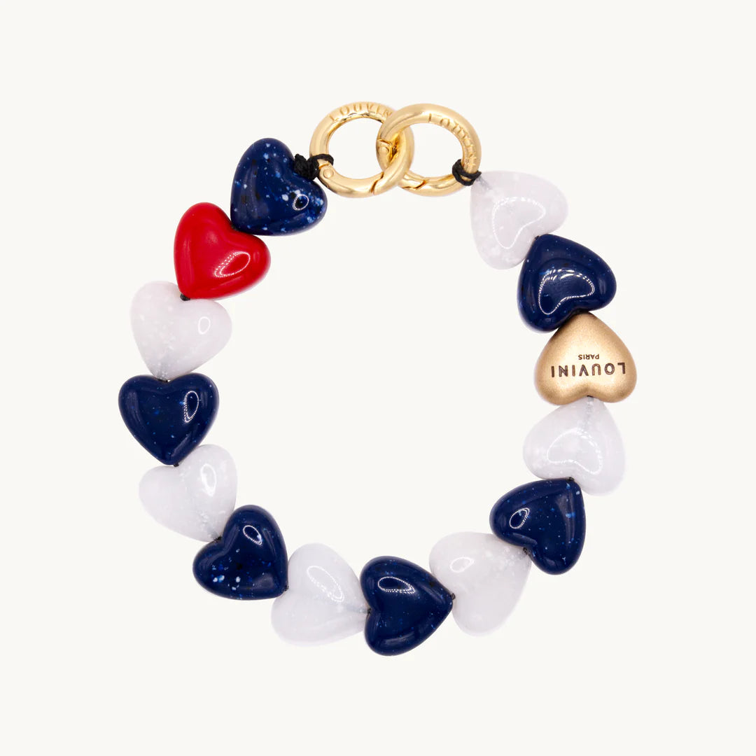 PETIT CUORE CHAIN (WHITE/NAVY) - LOUVINI