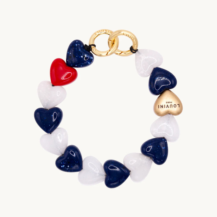 PETIT CUORE CHAIN (WHITE/NAVY) - LOUVINI