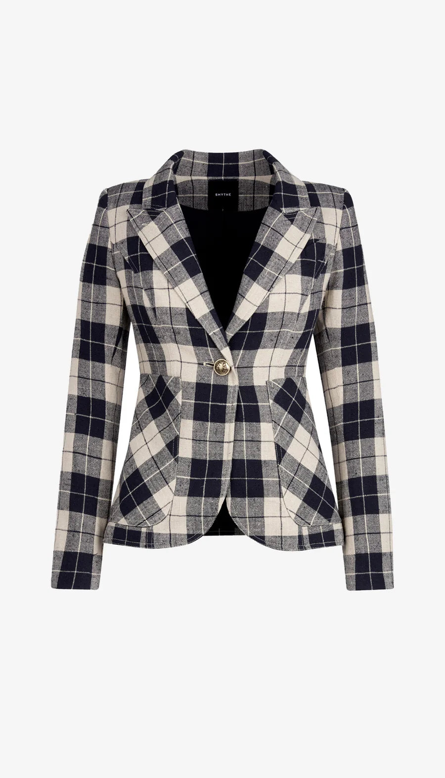 PATCH POCKET DUCHESS BLAZER (NAVY PLAID) - SMYTHE