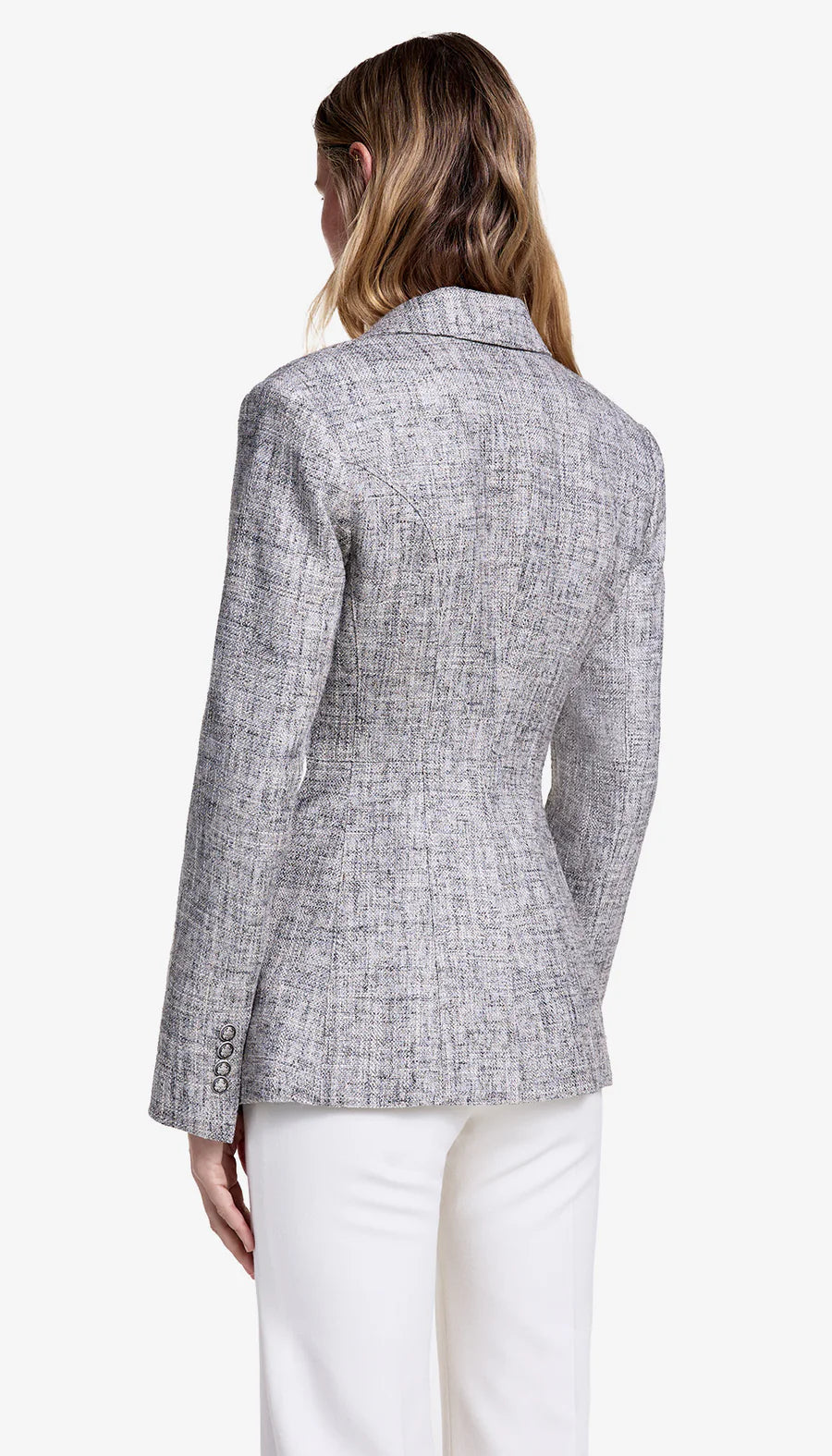 SEAMED BLAZER (PEBBLE TWEED) - SMYTHE