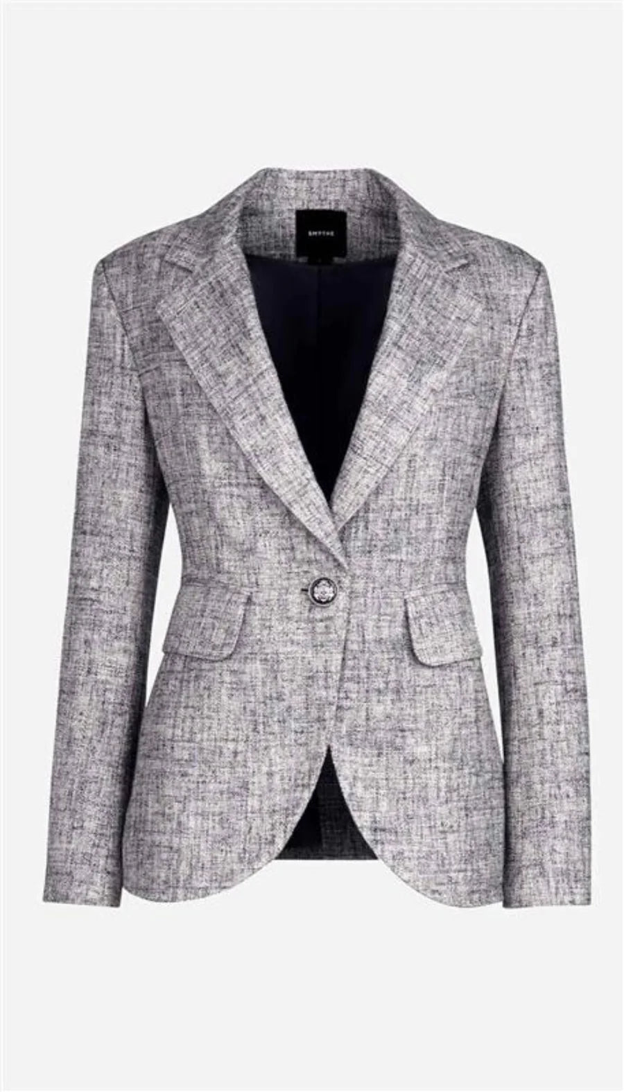 SEAMED BLAZER (PEBBLE TWEED) - SMYTHE