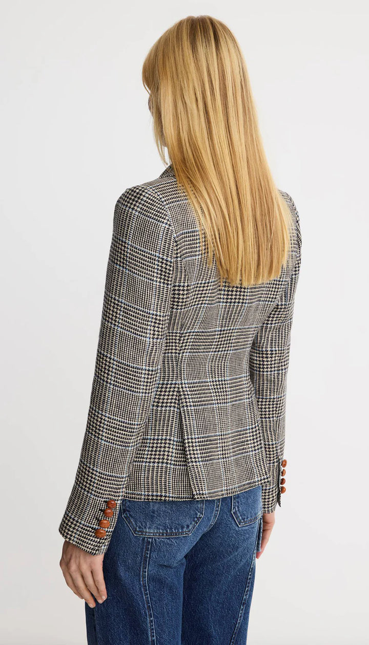 PATCH POCKET ONE BUTTON BLAZER (WHITE/BLACK) - SMYTHE