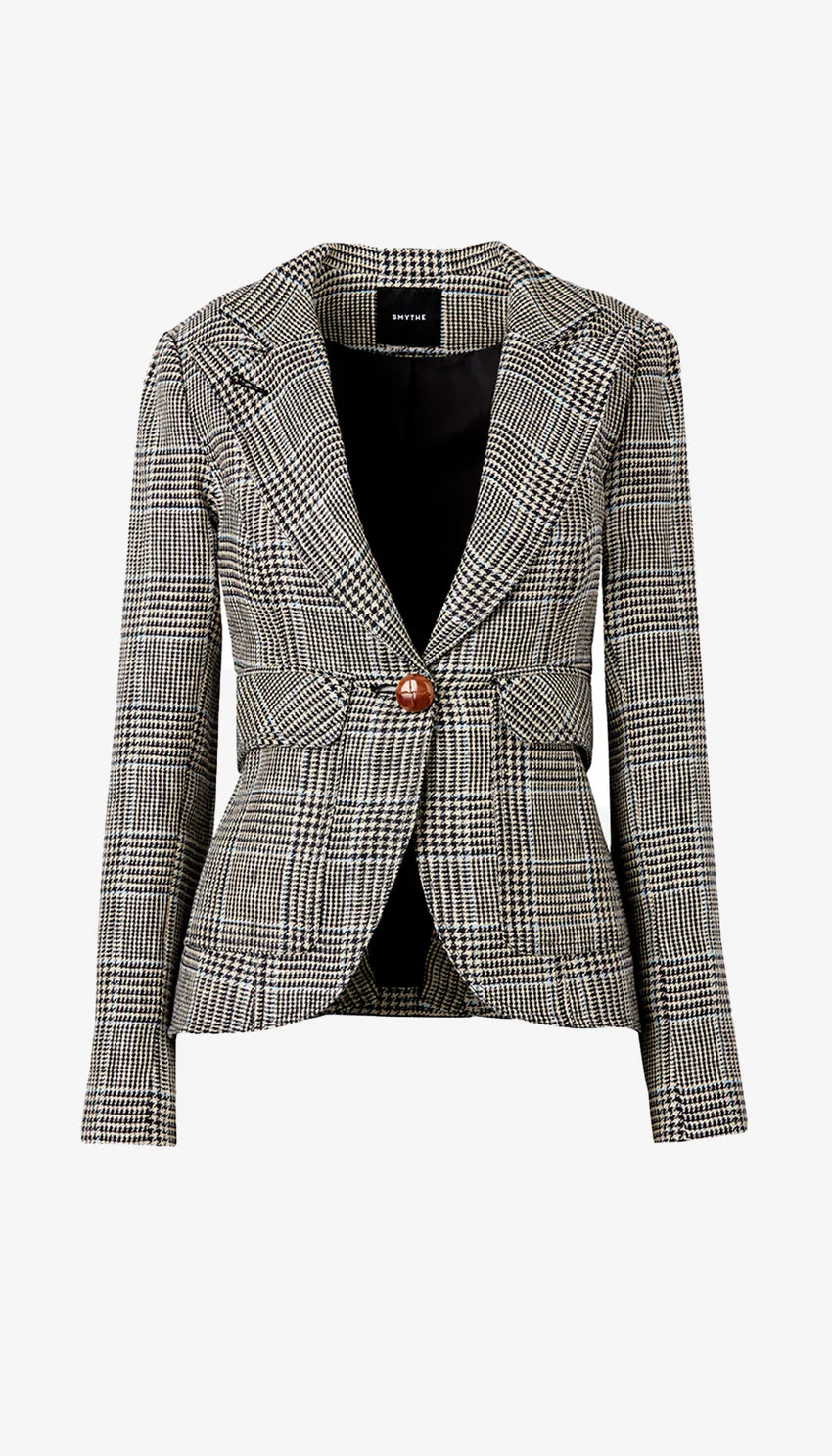 PATCH POCKET ONE BUTTON BLAZER (WHITE/BLACK) - SMYTHE