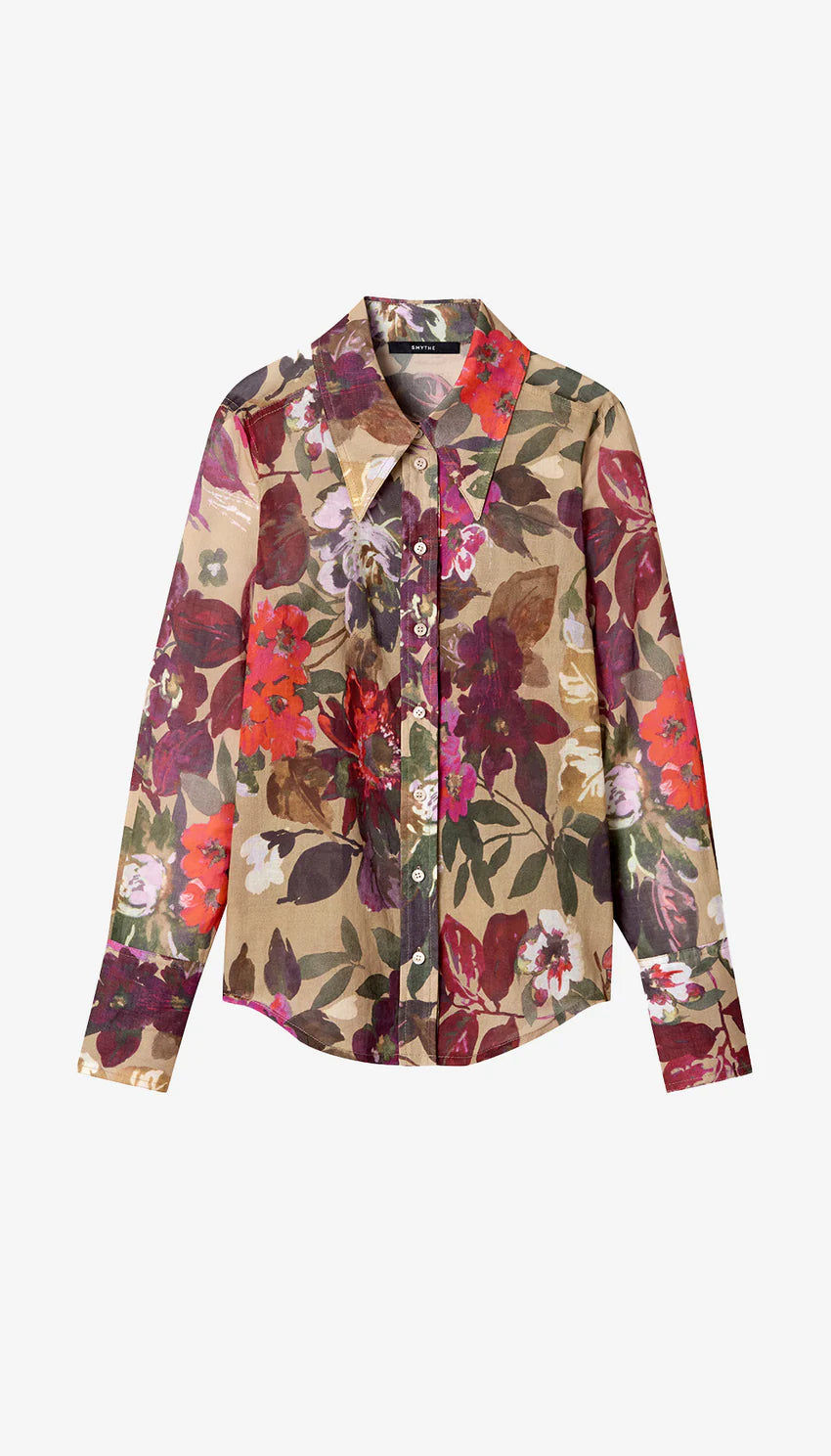 POINT COLLAR SHIRT (BROWN MULTI) - SMYTHE