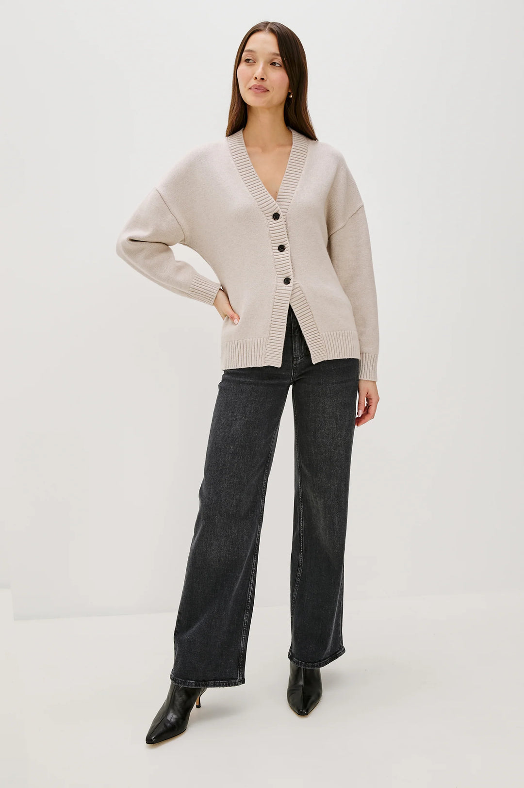 PHILIPPA CARDIGAN (TAUPE) - RAILS