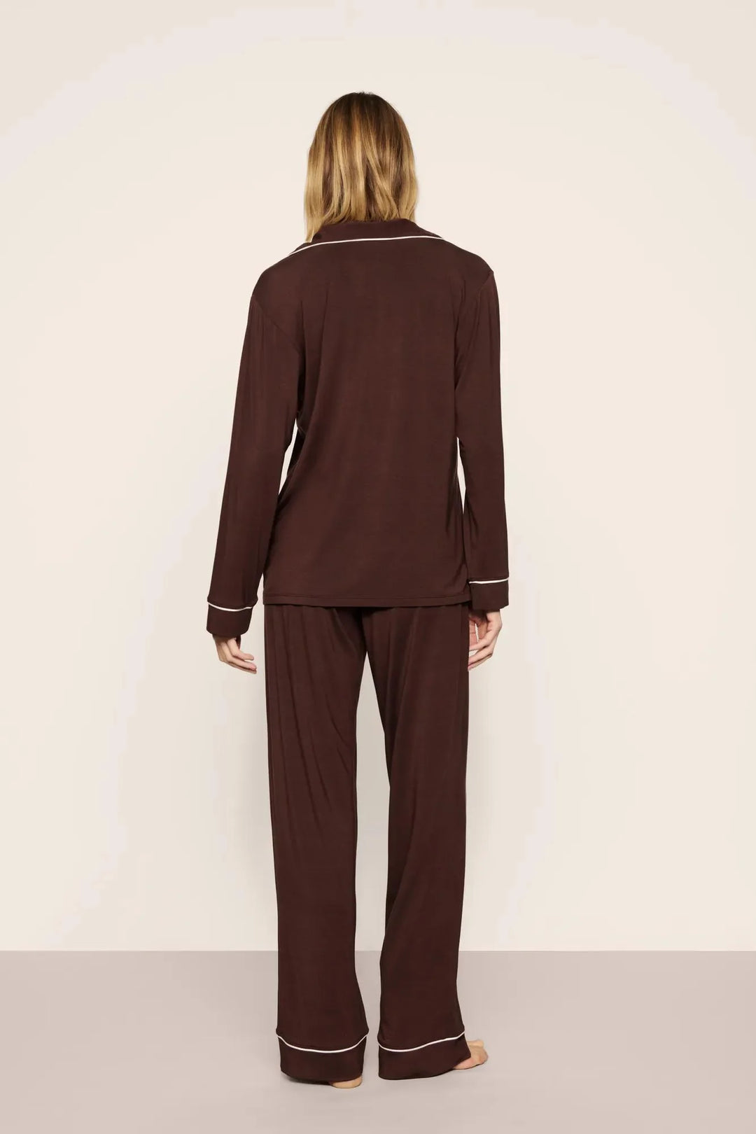 GISELE LONG PJ SET (CHOCOLATE/IVORY) - EBERJEY
