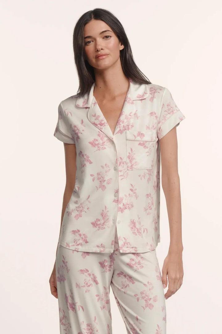 GISELE PRINTED S/S CROP PJ (ROSE GARDEN CAMEO) - EBERJEY