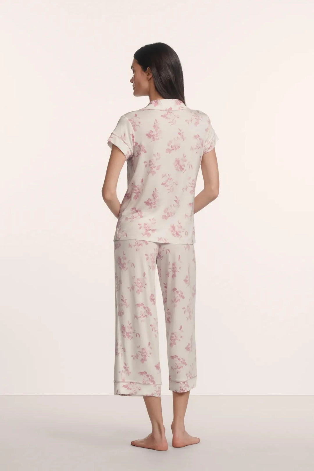 GISELE PRINTED S/S CROP PJ (ROSE GARDEN CAMEO) - EBERJEY