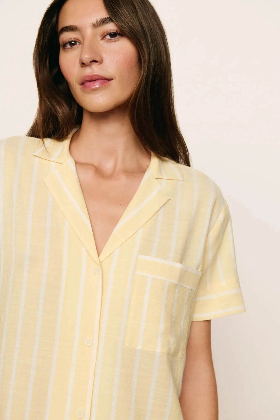 NAUTICO SHORTIE PJ SET (CLASSIC STRIPE SUNBEAM/IVORY) - EBERJEY