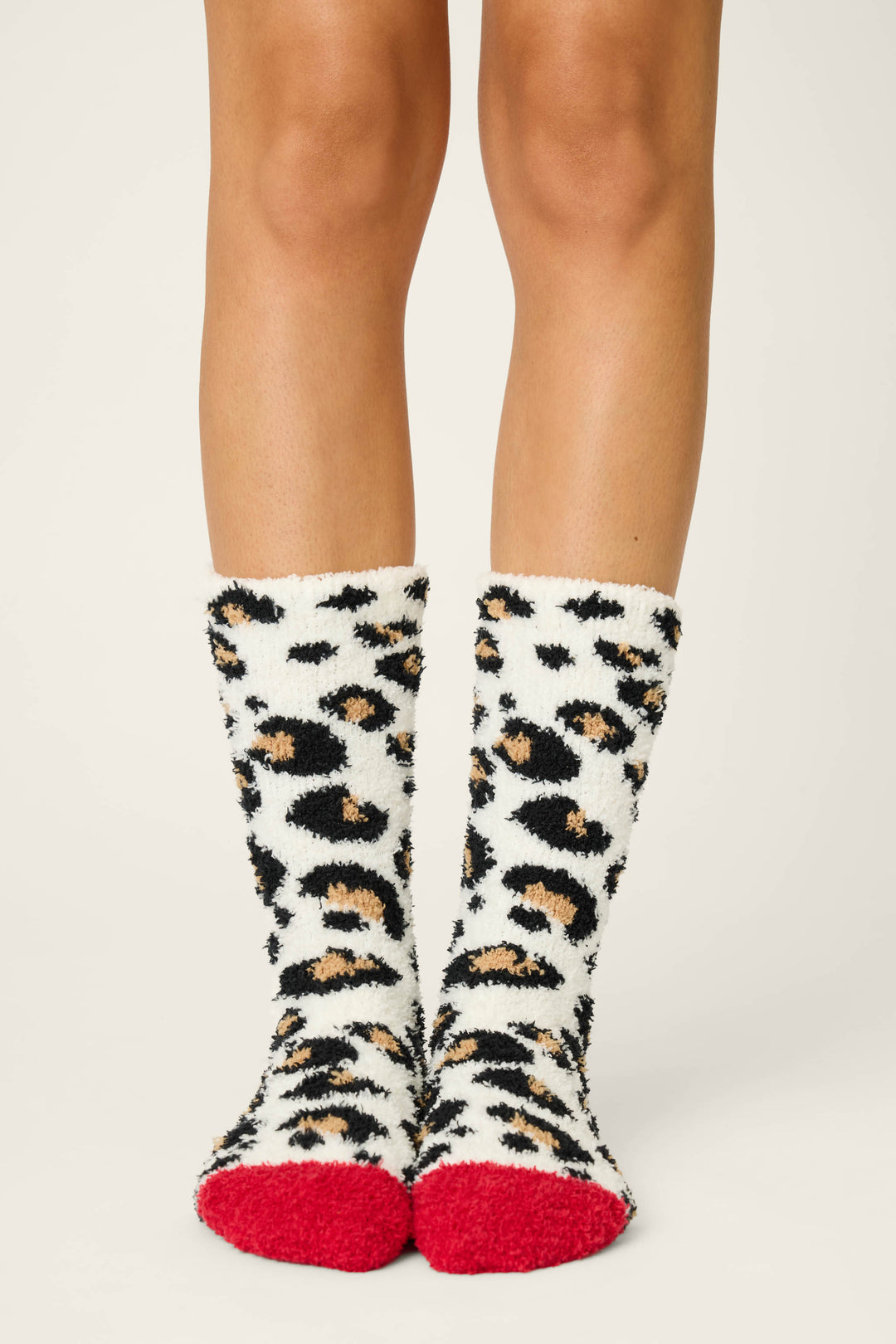 CHEETAH COZY SOCKS WITH GRIP - PJ SALVAGE