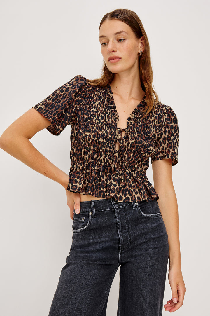 PORTIA TOP (BROWN NALA) - RAILS