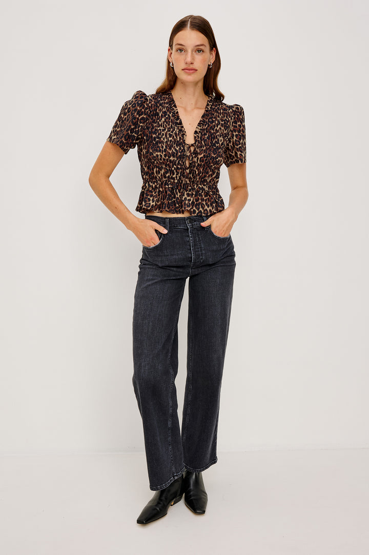 PORTIA TOP (BROWN NALA) - RAILS
