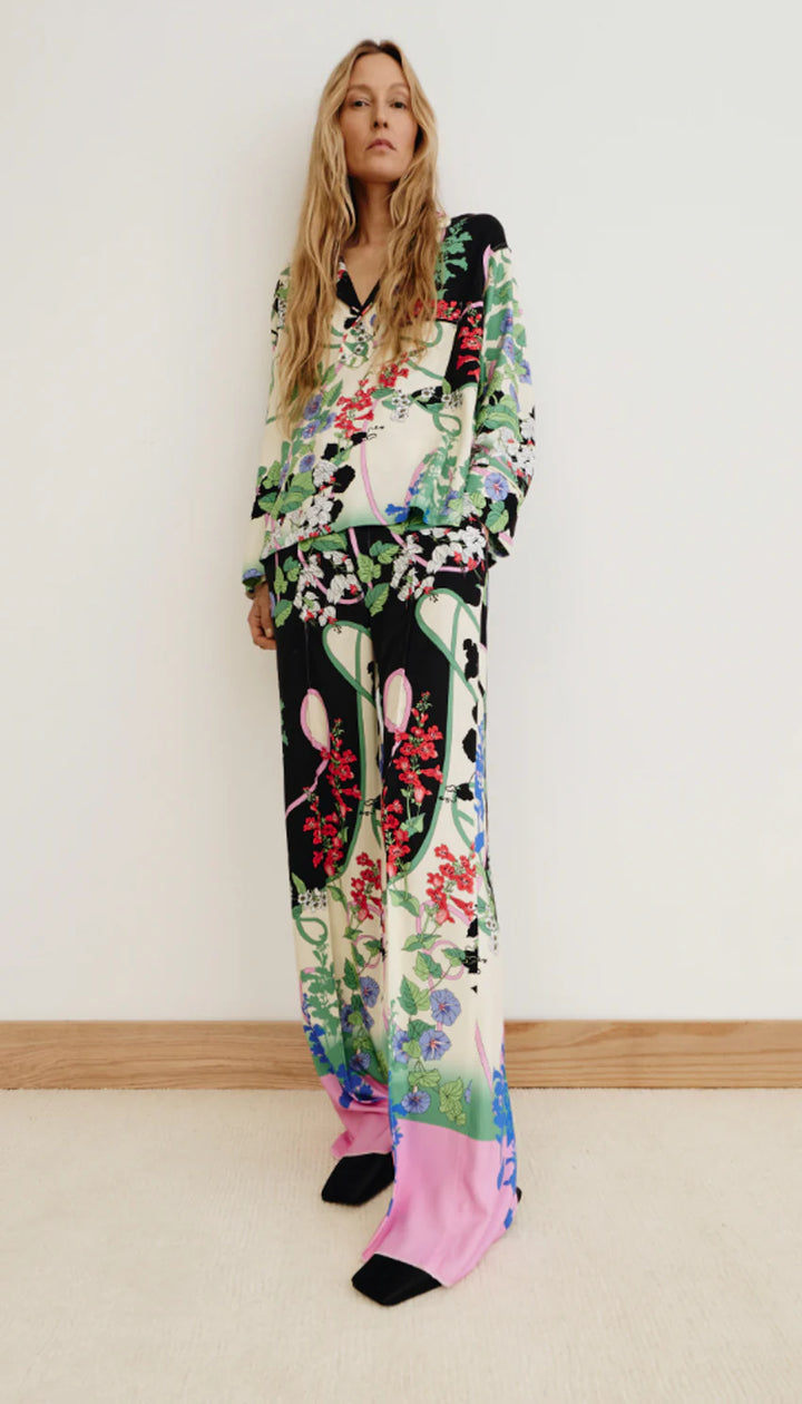 PAJAMA SHIRT (GRAPHIC BOTANICAL) - SMYTHE