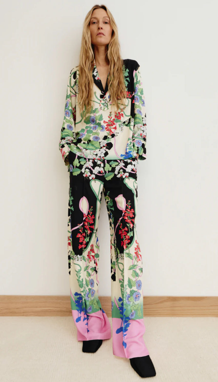 PAJAMA SHIRT (GRAPHIC BOTANICAL) - SMYTHE