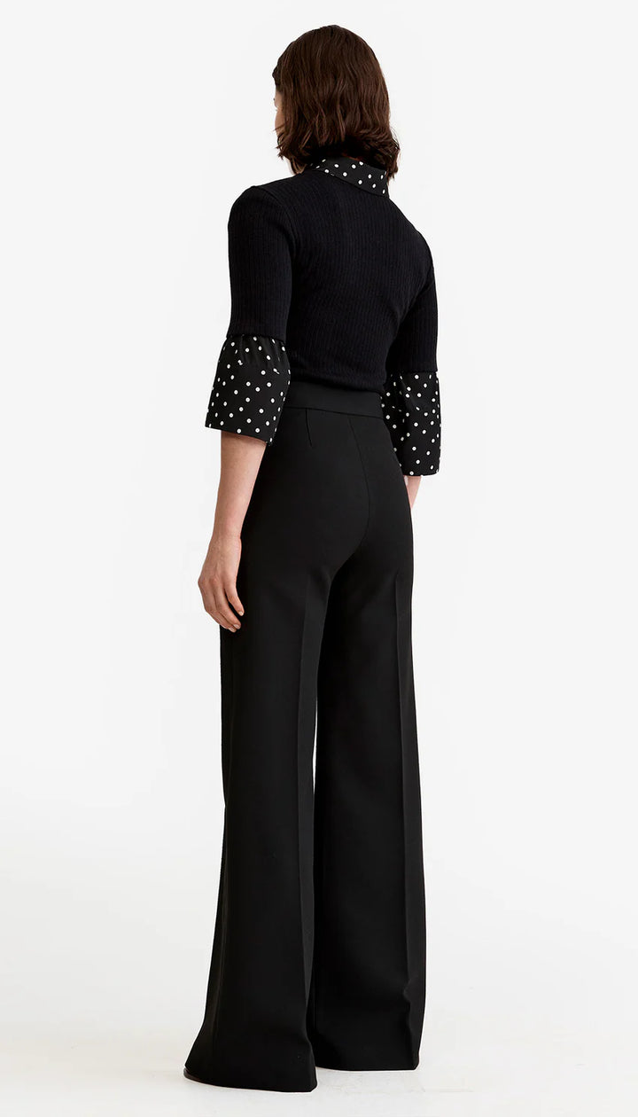 NAUTICAL WIDE LEG PANT (BLACK) - SMYTHE