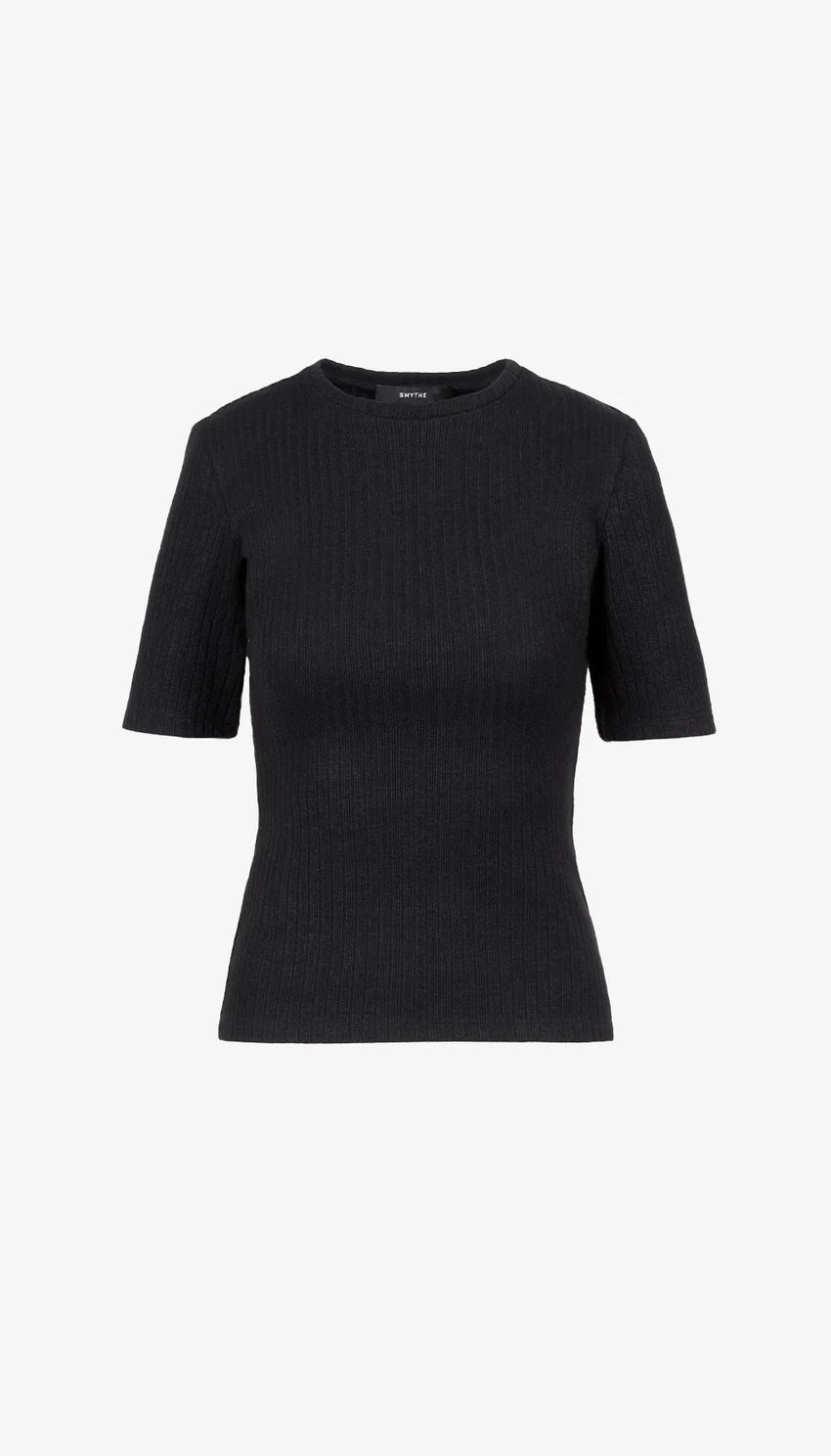 ELBOW SLEEVE KNIT CREWNECK (BLACK) - SMYTHE