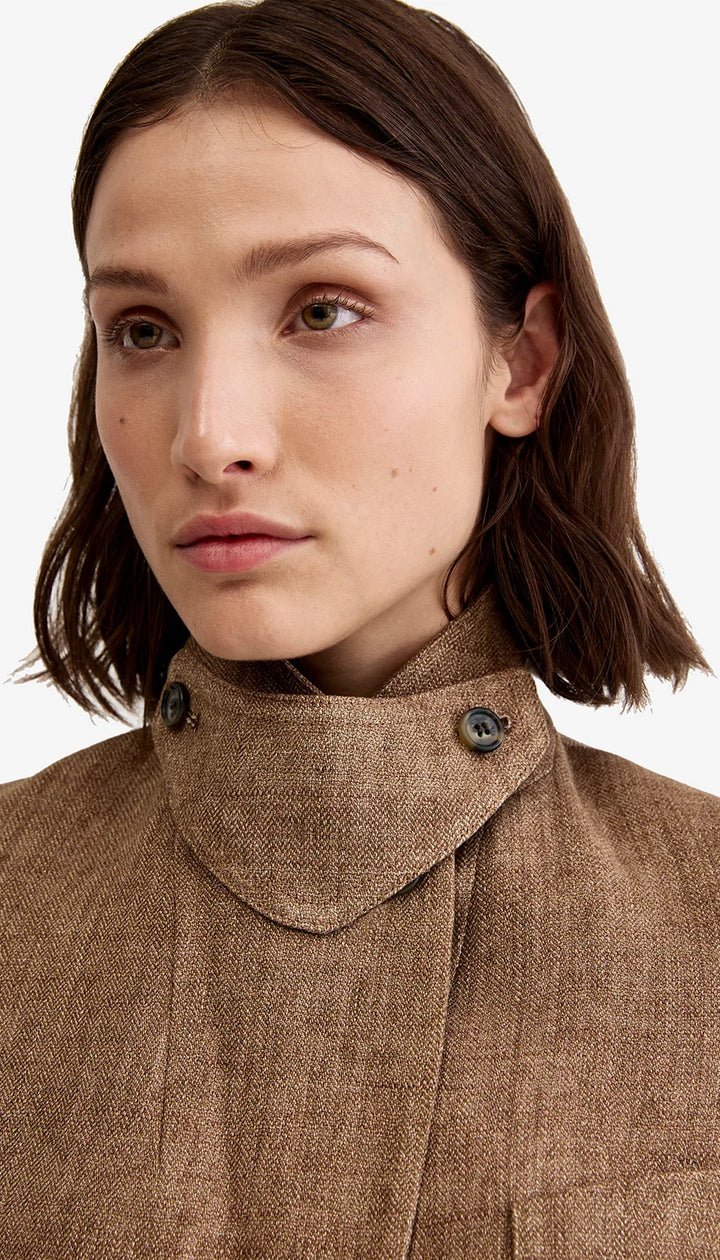 TAILORED BOYFRIEND BLAZER (BROWN MULTI) - SMYTHE