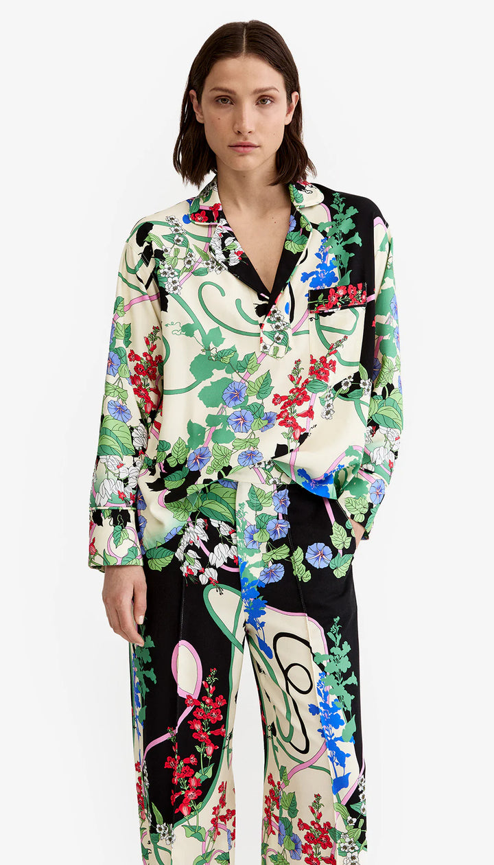PAJAMA SHIRT (GRAPHIC BOTANICAL) - SMYTHE