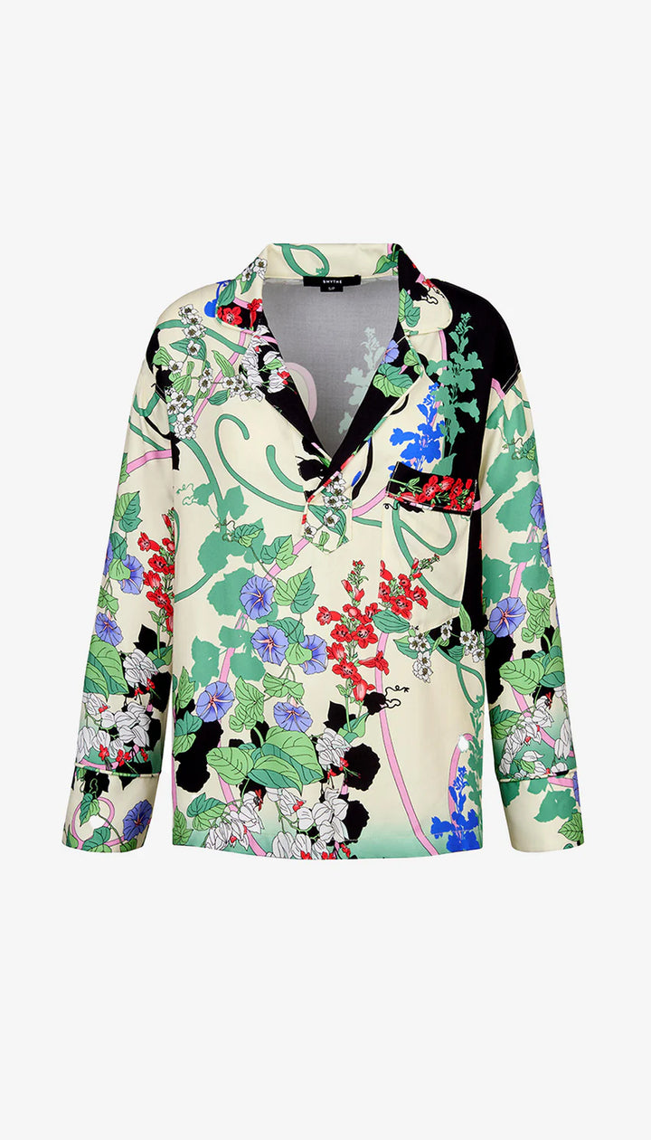 PAJAMA SHIRT (GRAPHIC BOTANICAL) - SMYTHE