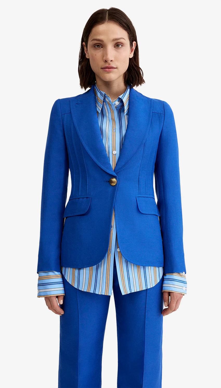 PINTUCK BLAZER (NAUTICAL BLUE) - SMYTHE