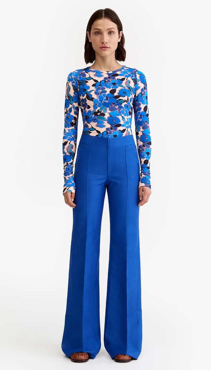 WIDE LEG PINTUCK TROUSER (BLUE) - SMYTHE