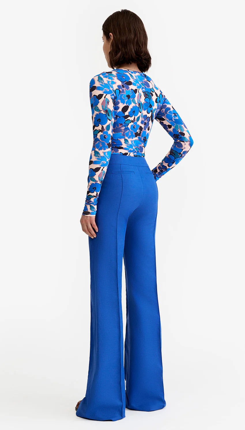 WIDE LEG PINTUCK TROUSER (BLUE) - SMYTHE