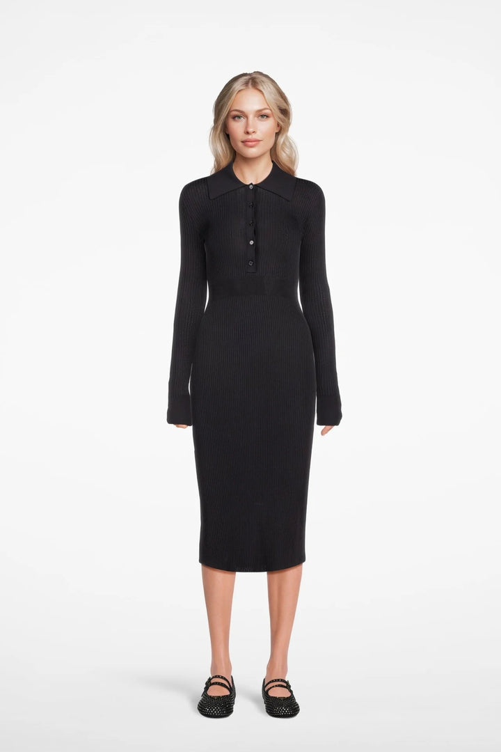 WALES SWEATER POLO DRESS - PURE & SIMPLE