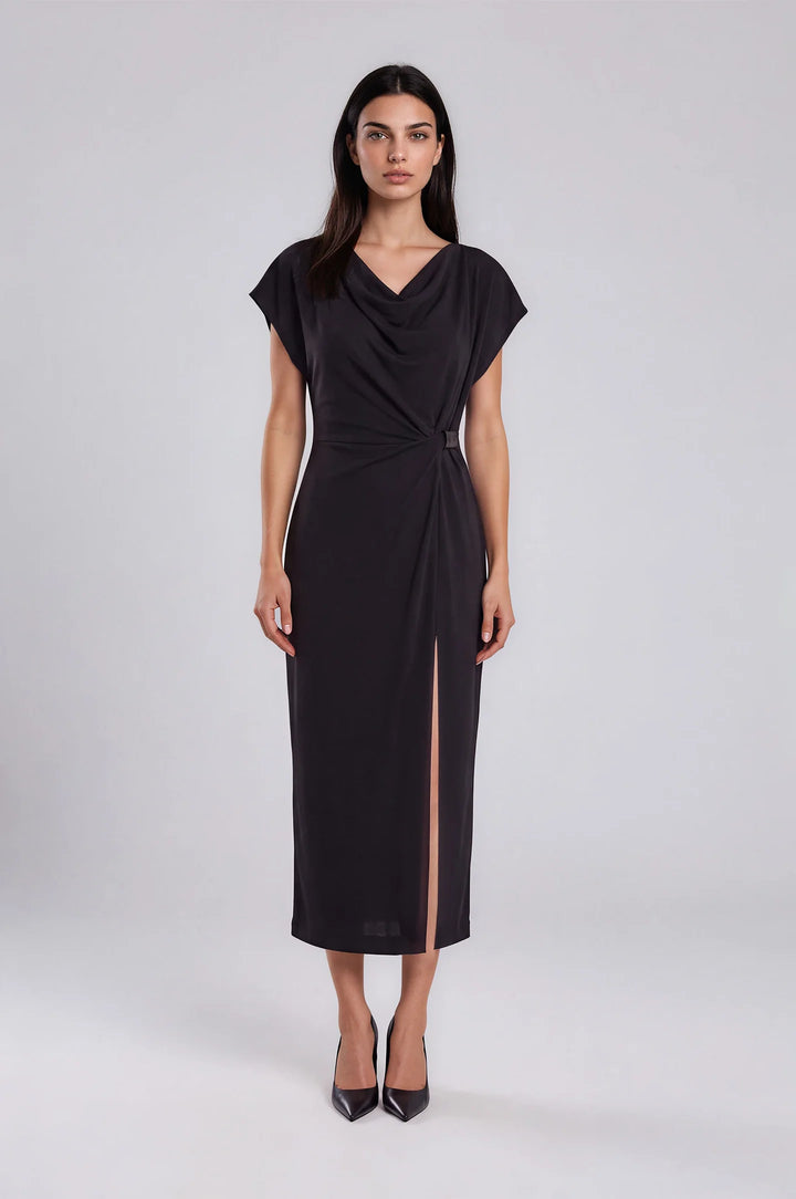 REFINED HARVEST DRESS (NOIR) - PURE & SIMPLE