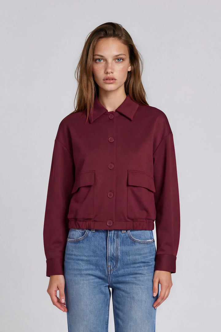 SCUBA BOMBER JACKET (MERLOT) - PURE & SIMPLE
