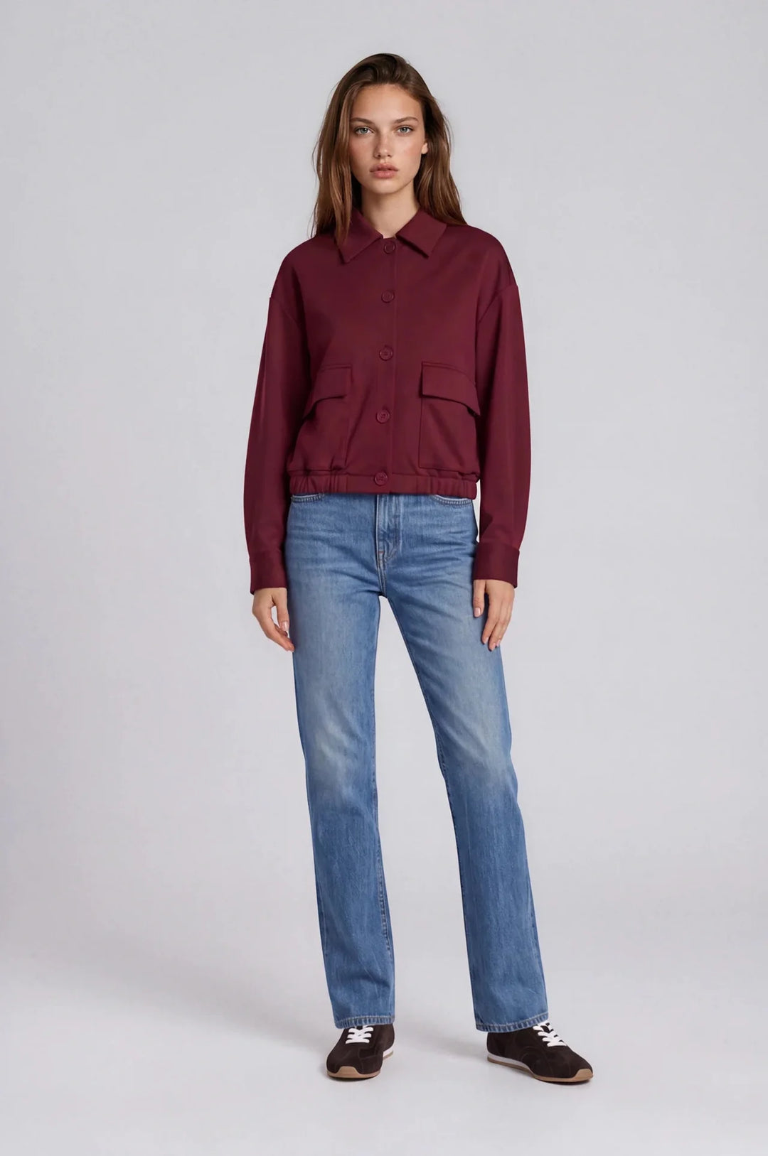 SCUBA BOMBER JACKET (MERLOT) - PURE & SIMPLE