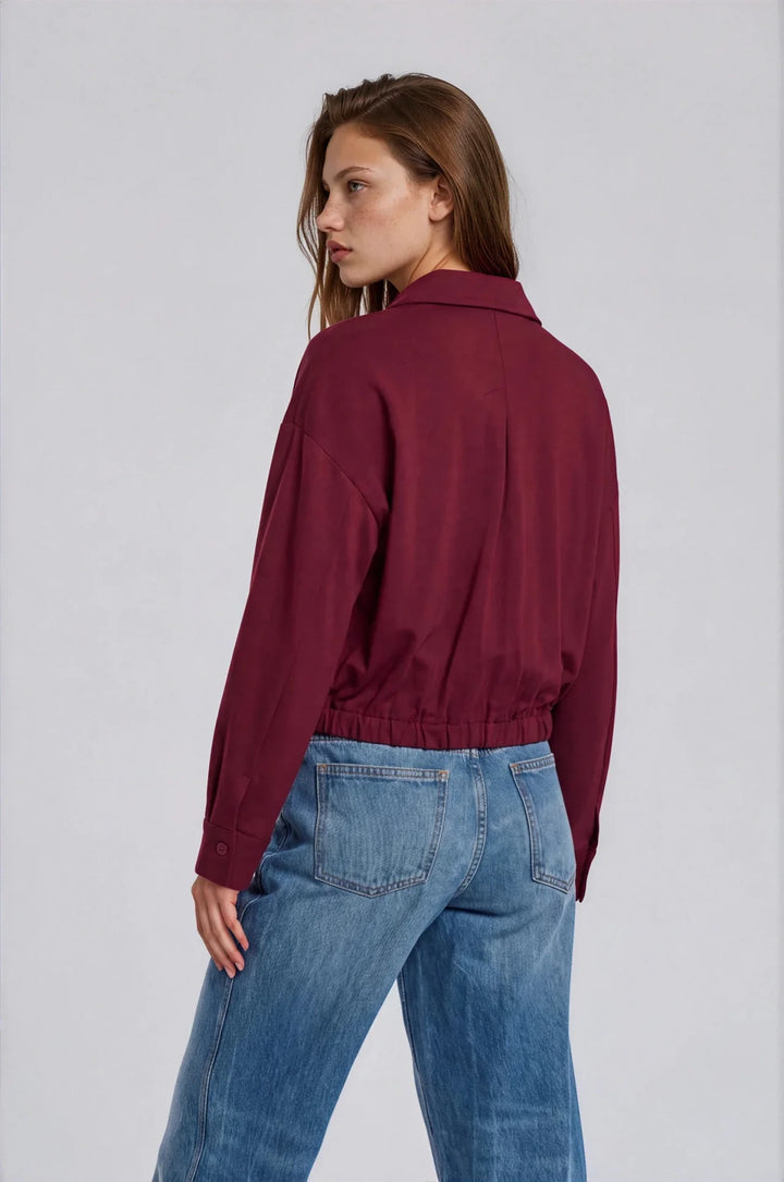 SCUBA BOMBER JACKET (MERLOT) - PURE & SIMPLE