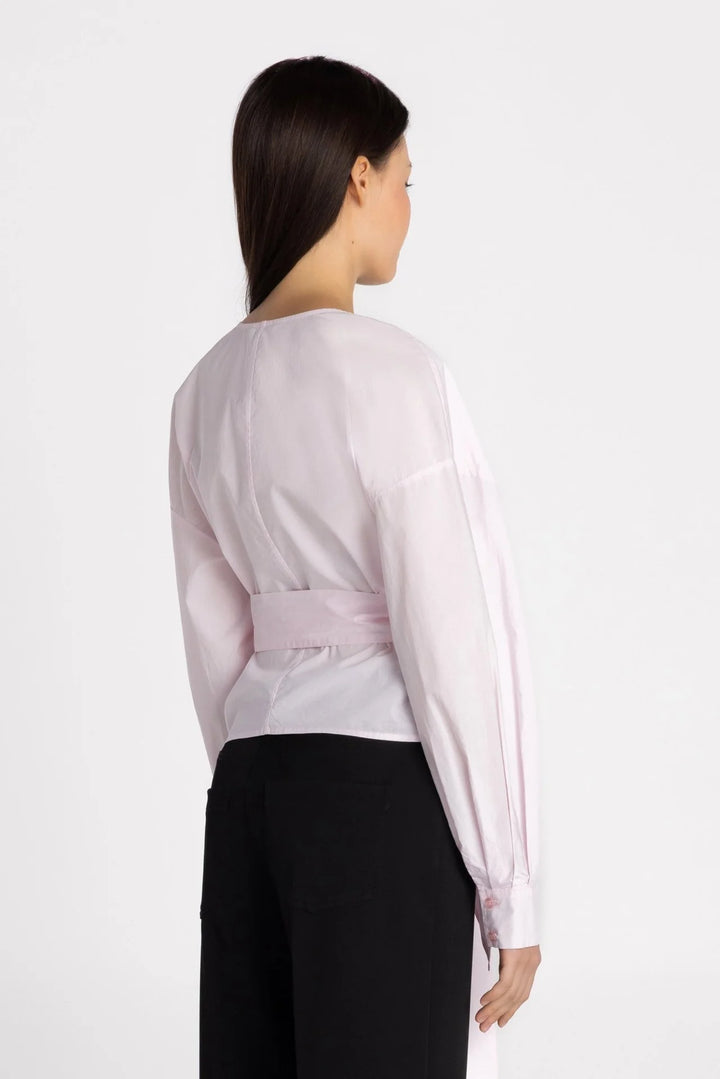 THE PENELOPE WRAP SHIRT (BLUSH) - PURE & SIMPLE