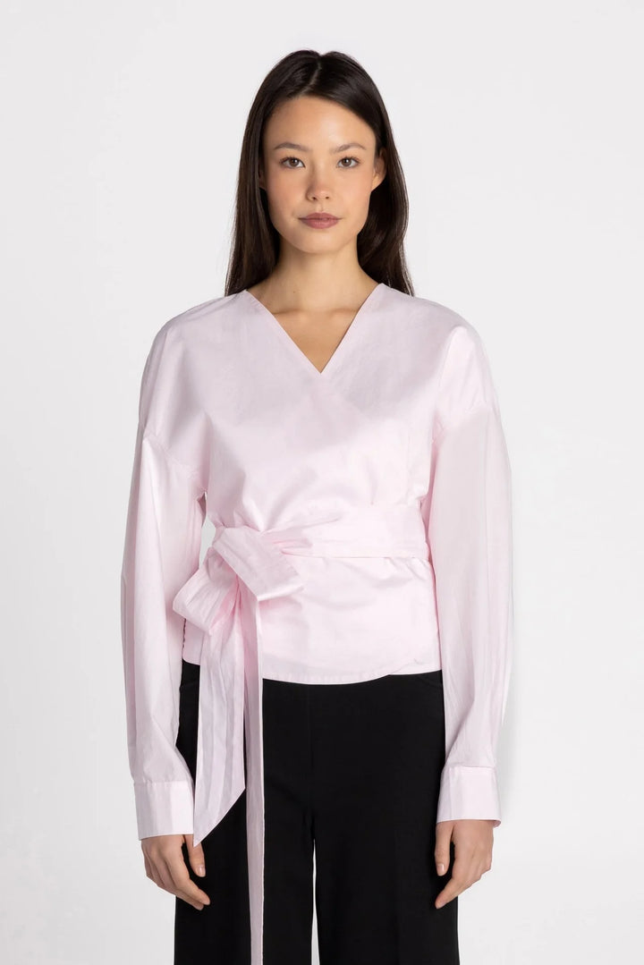THE PENELOPE WRAP SHIRT (BLUSH) - PURE & SIMPLE