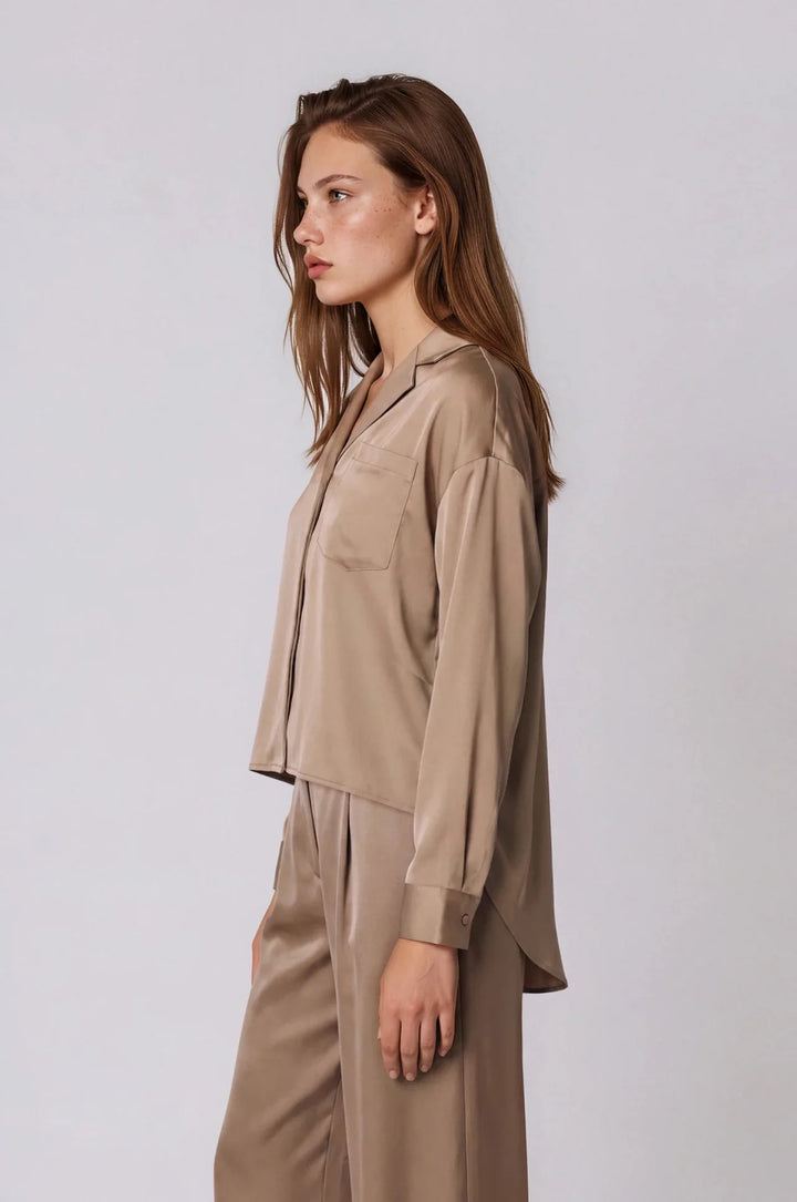 DAYBREAK DRESS SHIRT (GOLDEN TAUPE) - PURE & SIMPLE