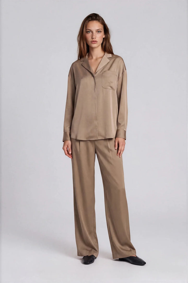 DAYBREAK DRESS SHIRT (GOLDEN TAUPE) - PURE & SIMPLE