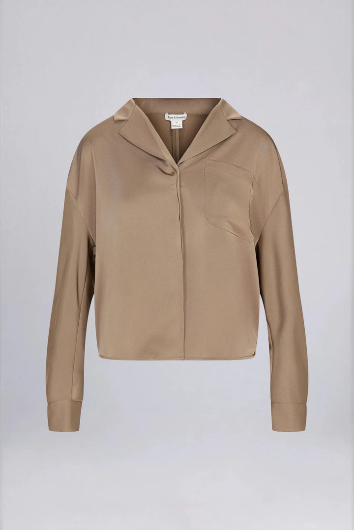 DAYBREAK DRESS SHIRT (GOLDEN TAUPE) - PURE & SIMPLE