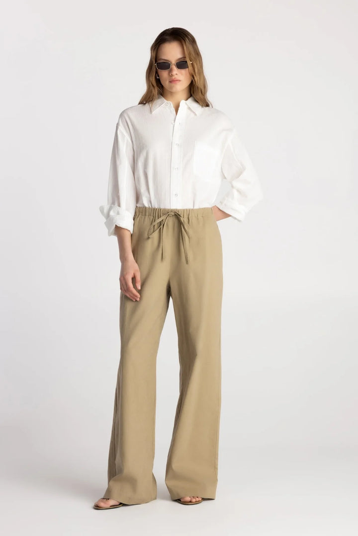THE LINEN ANDEE PANT (MUTED TAUPE) - PURE & SIMPLE