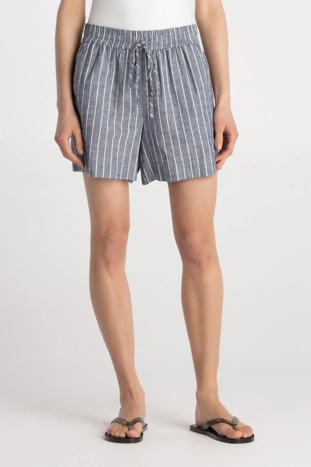 THE WEEKENDER SHORT (NAVY SAND STRIPE) - PURE & SIMPLE