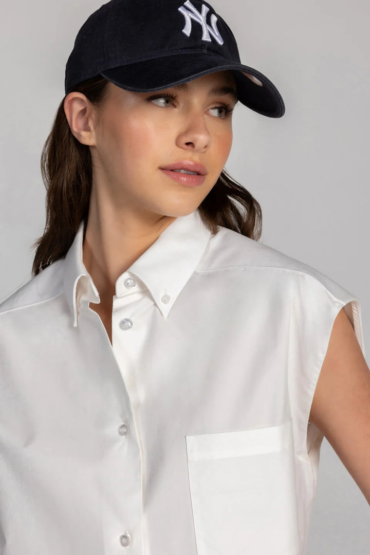 SIMPLY SLEEVELESS SHIRT (TIMELESS PEARL) - PURE & SIMPLE