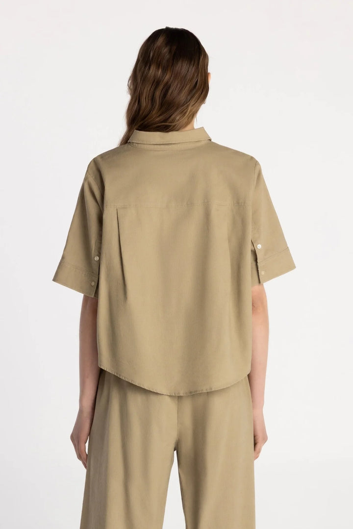 THE BIRGIT SHIRT (MUTED TAUPE) - PURE & SIMPLE