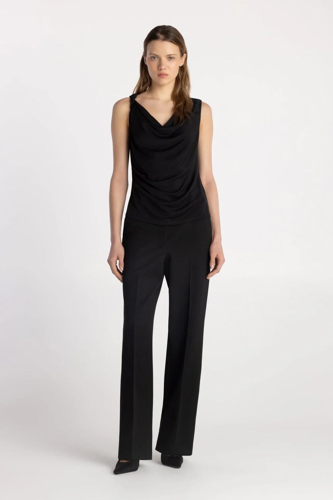 THE SALO DRAPE TOP (SHADOW) - PURE & SIMPLE