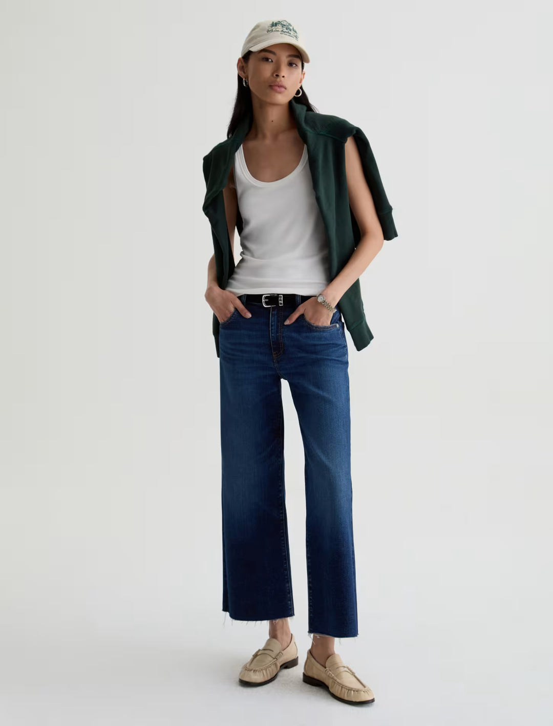 SAIGE WIDE LEG CROP (OUTSPOKEN) - A.G. DENIM