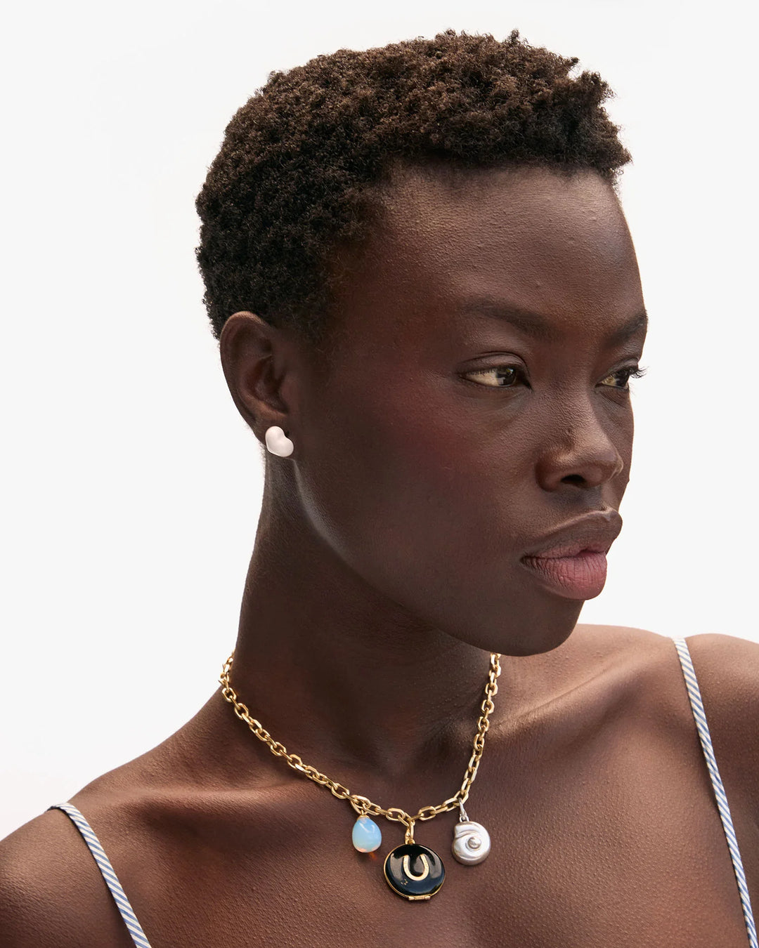 PETIT MYLAR HEART EARRING - CLARE V.