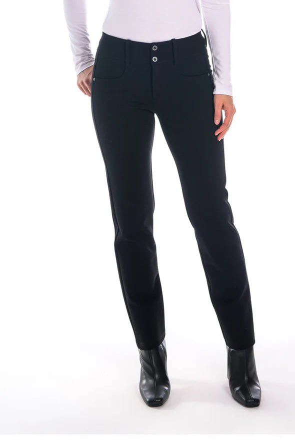 STRAIGHT LEG PANT (BLACK) - BRENDA BEDDOME
