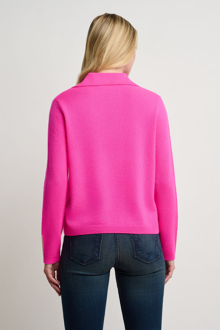 COLLAR CALL SWEATER (PINK FLASH) - LISA TODD